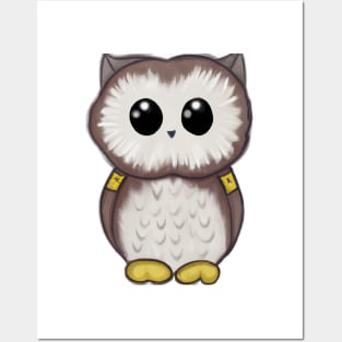 Cute Owl Drawing Posters and Art